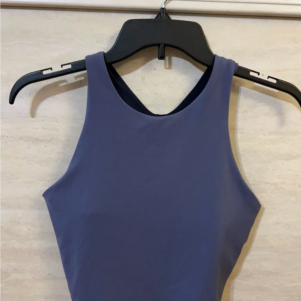 Athleta Conscious Crop Tank Top In Blue Periwinkle Color